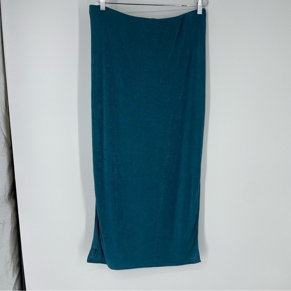 DAVINA MAXI SKIRT IN TEAL - Picture 6 of 11